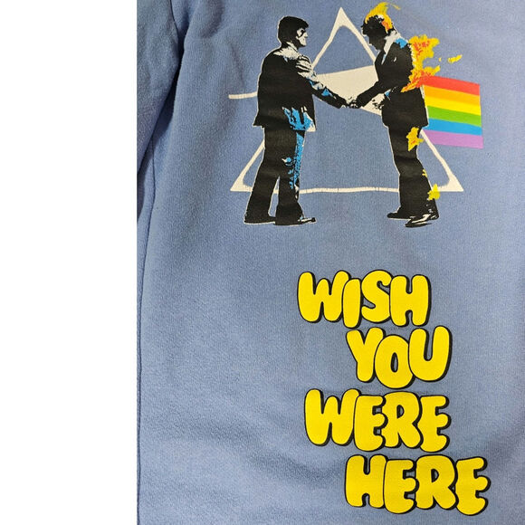 Pink Floyd Sweatpants joggers Unisex Blue Size L 36/38 Wish You Were Here - Picture 2 of 9